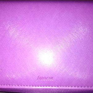 Raspberry Filofax Saffiano Wallet